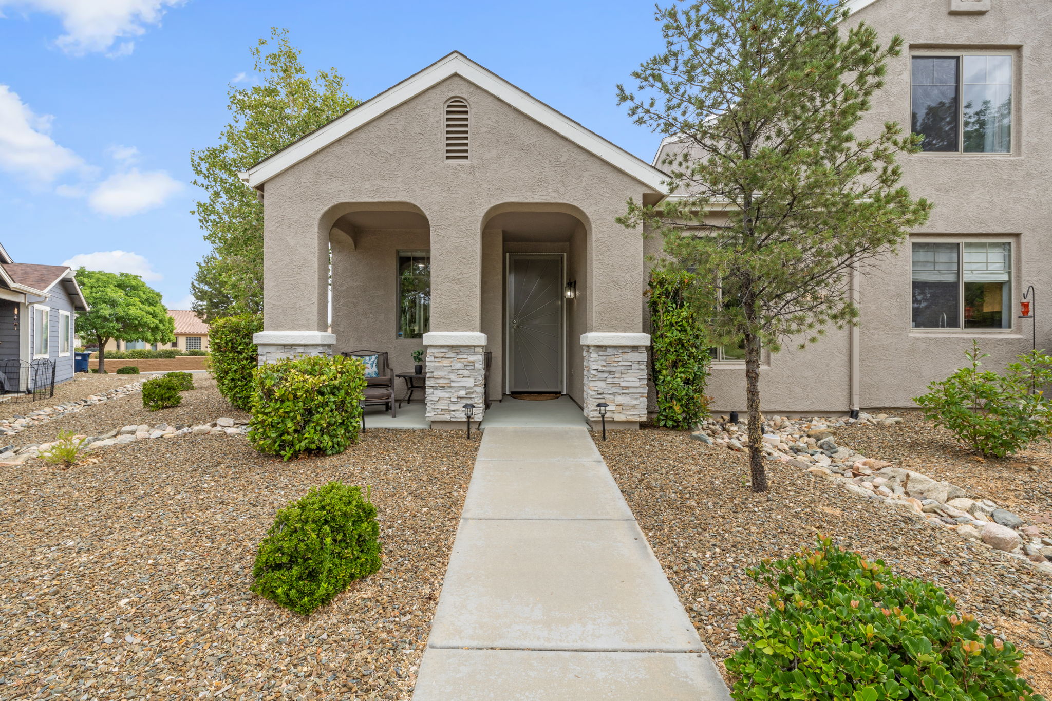 Covered entry patio