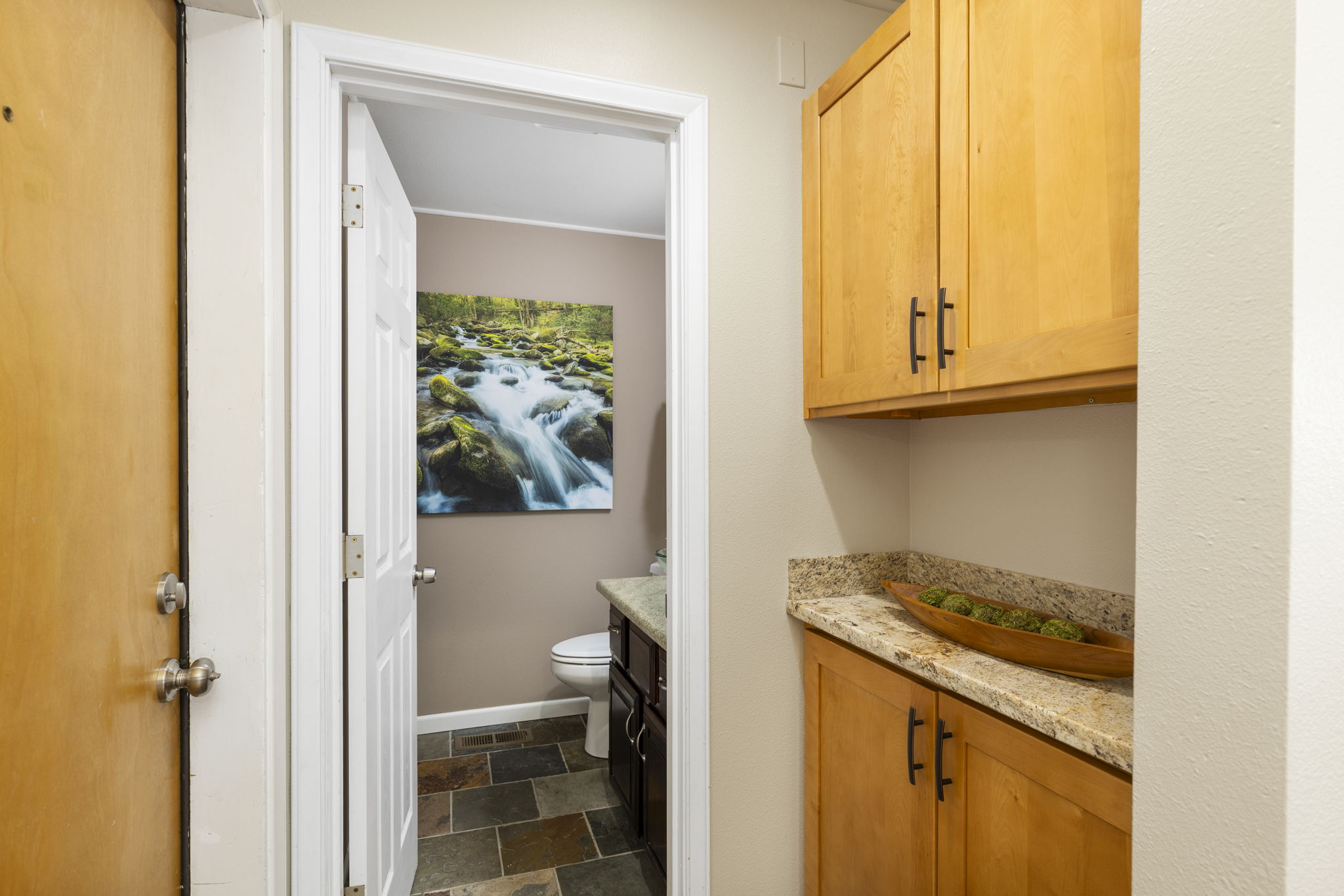 1/2 bath and laundry.