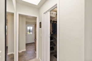 Large closet in primary leading to en-suite and view deck.