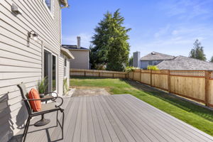 Deck off additional living space next to kitchen!