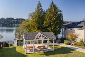 Dockside park and gazebo.