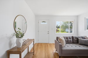 Open living & dining rooms w/hardwoods & fireplace