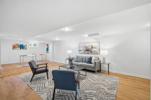 Expansive family room on lower level