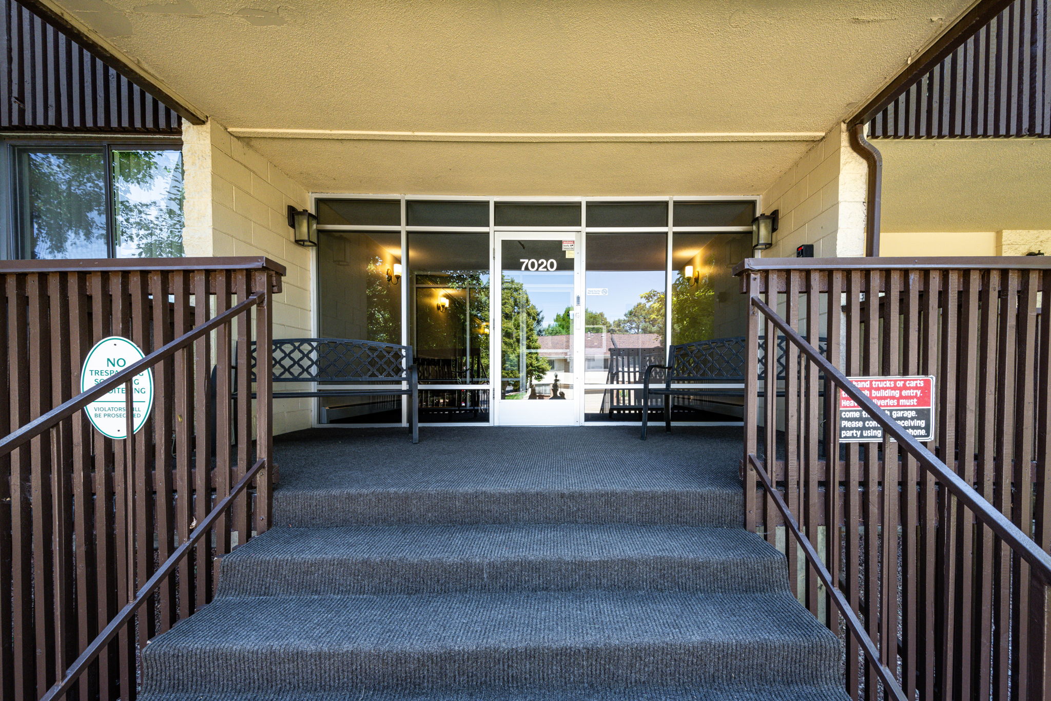 Entrance into the building
