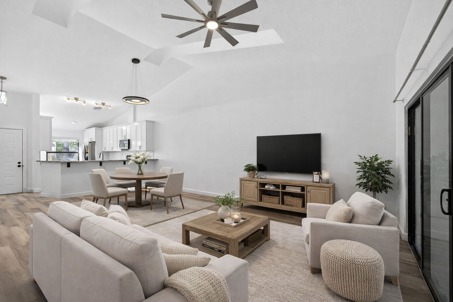 Dining/Family Room virtually staged