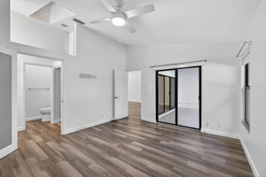 Primary Bedroom with Entry to Bathroom