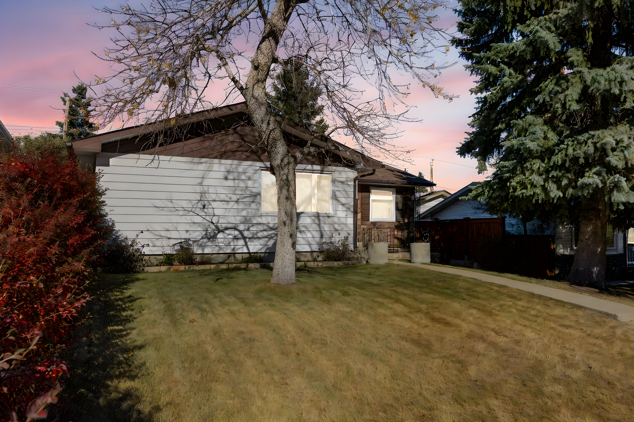 2-7031 Hunterbow Crescent NW, Calgary, AB day to dusk.jpeg
