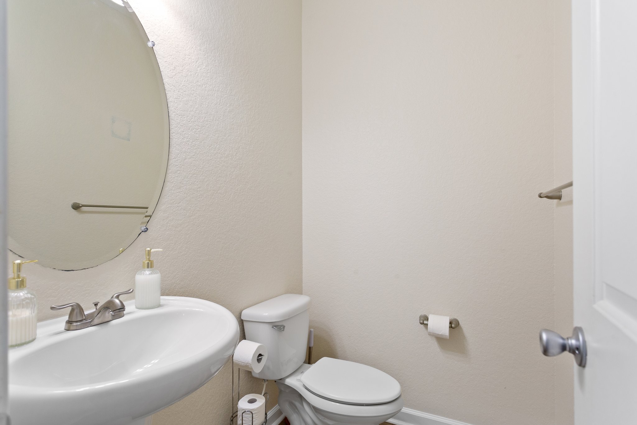 half bath right off living space