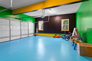 2 car side loading garage- so much space