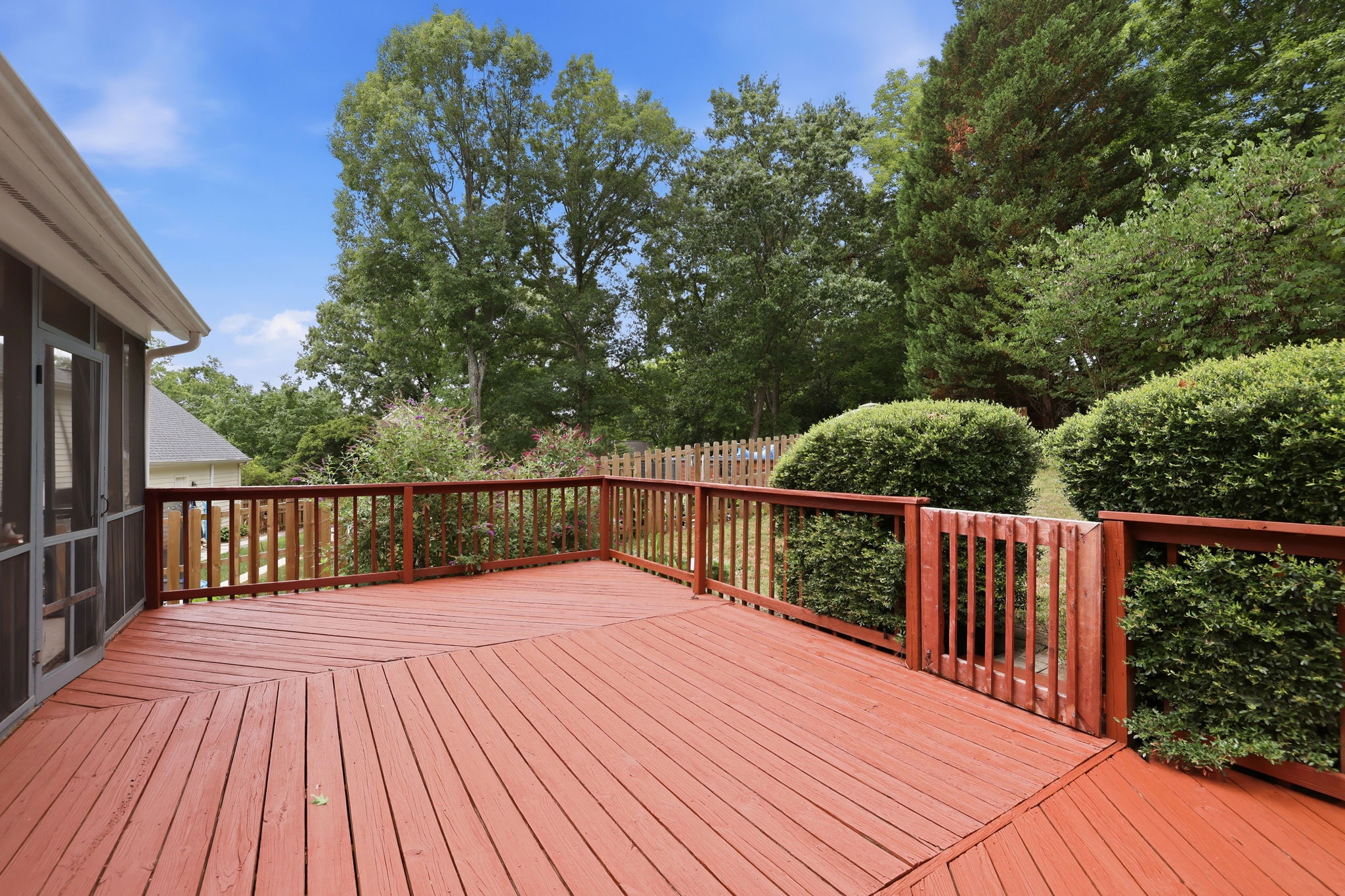 Large back deck