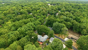 Aerial back view