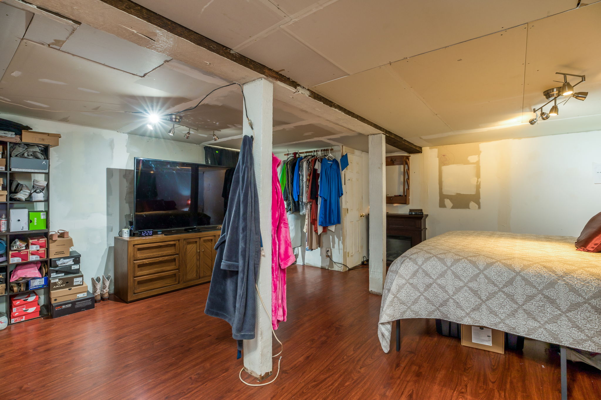 Walls & Ceiling are sheet rocked, but not finished