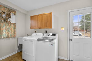 Laundry and Side Exit and Garage Access