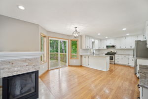 Dinette Space is by the 3-sided fireplace