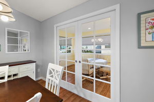 Pocket French Doors to Bonus Room