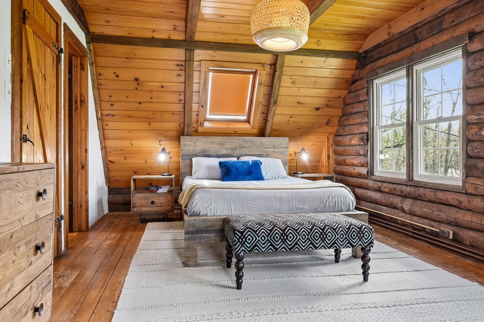 Bedroom with skylight