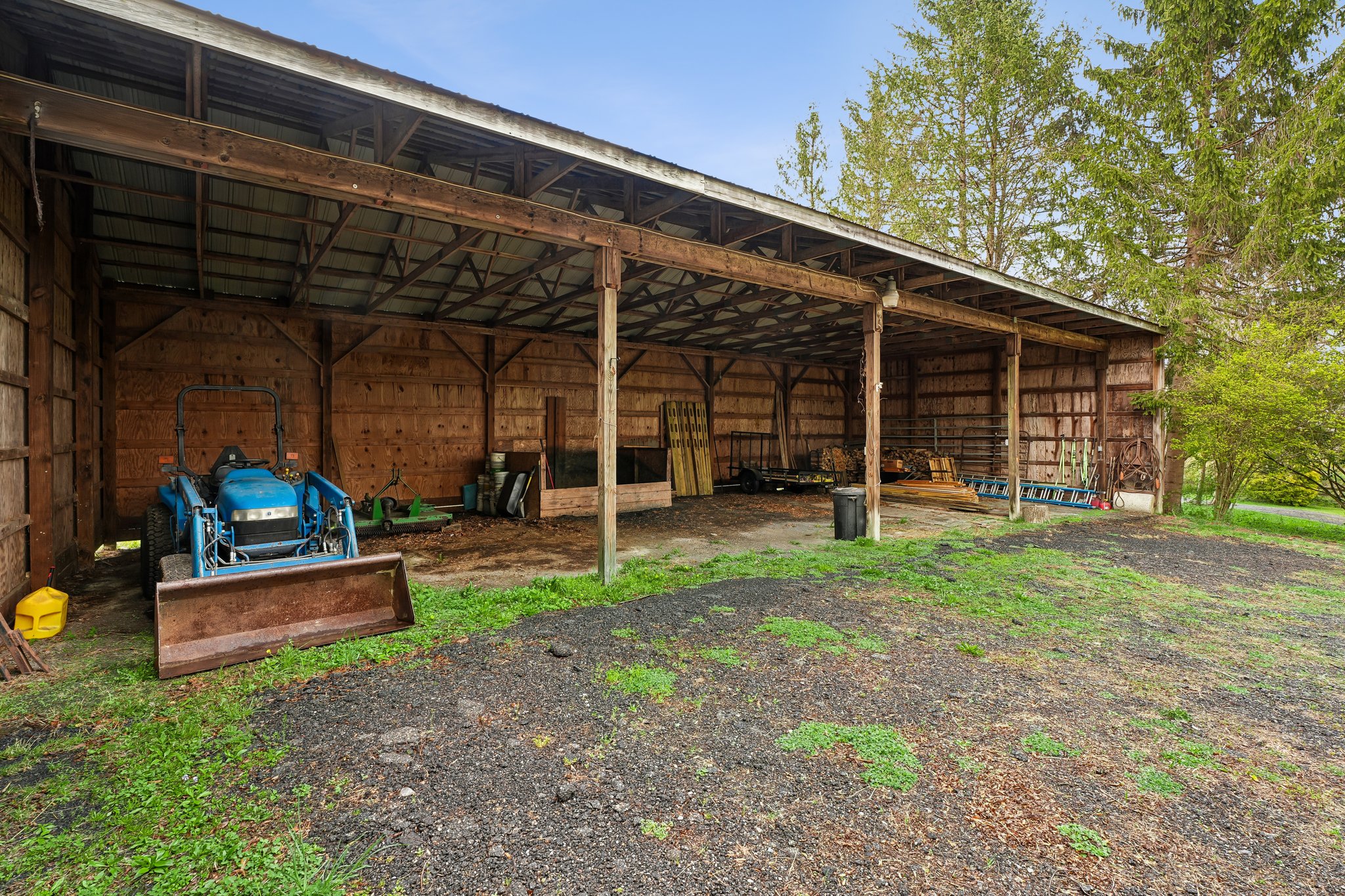 Tractor shed or storage