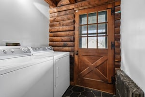 Laundry opens to covered porch