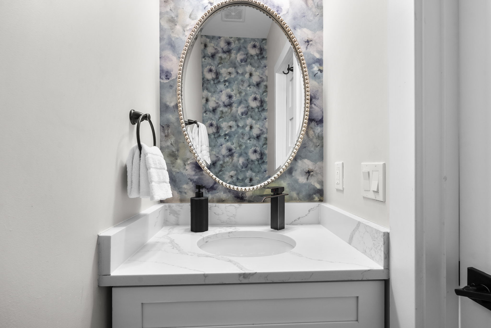 Main-level powder room
