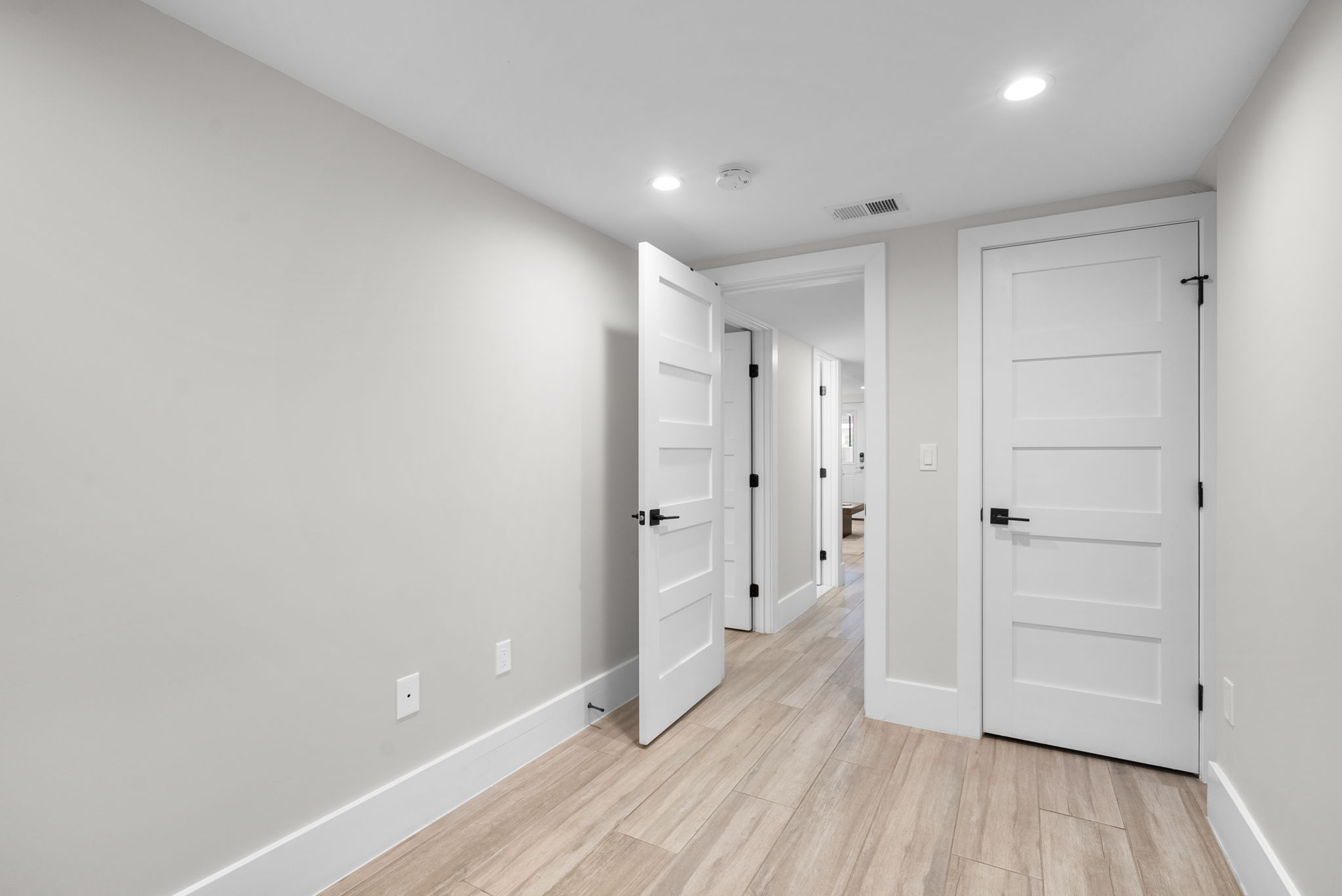 Lower-level bedroom and closet