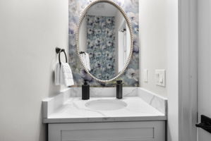 Main-level powder room