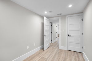 Lower-level bedroom and closet