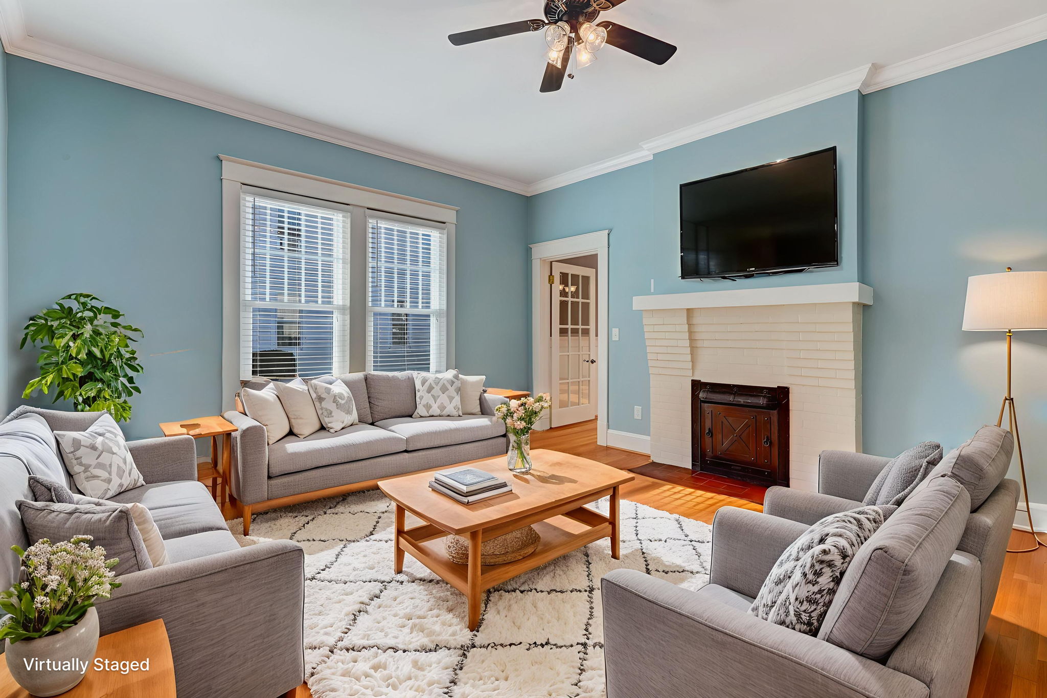 Living Room virtually staged