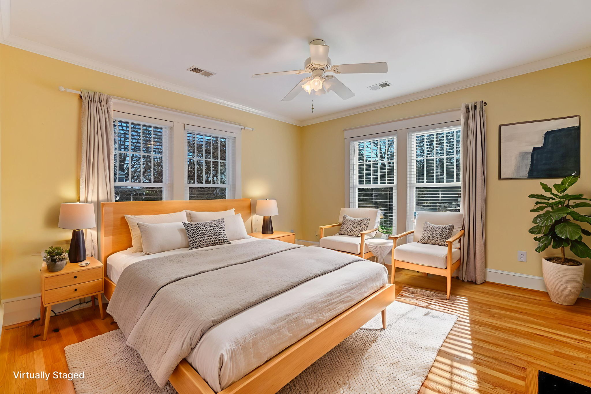 Primary Bedroom virtually staged