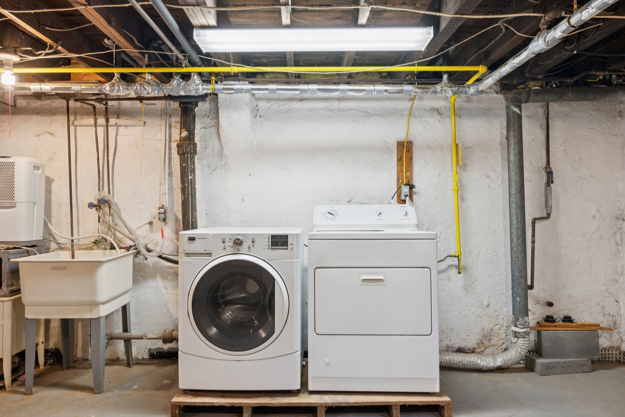 Laundry in basement