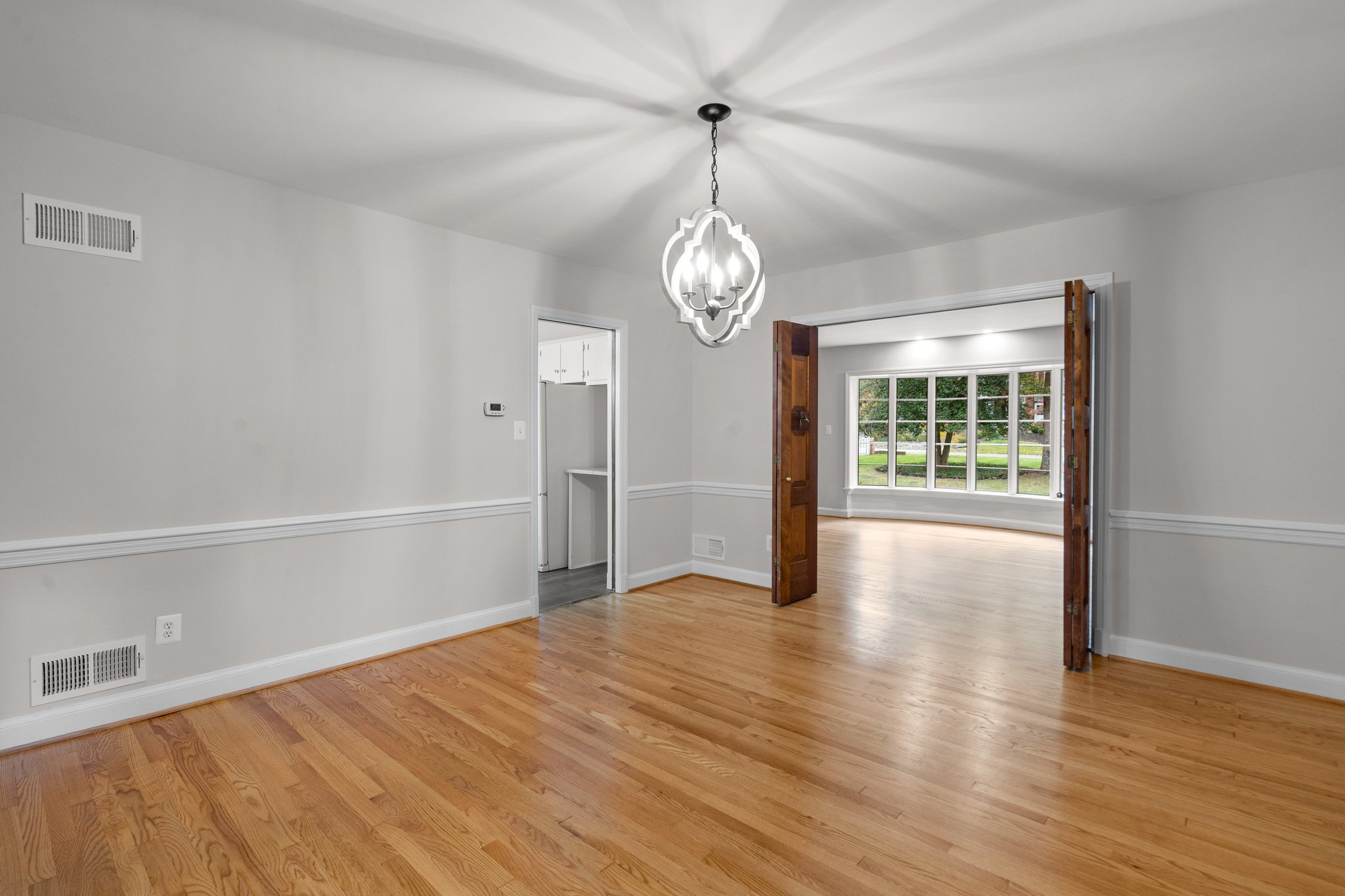 Formal Dining Room with View to Living Room