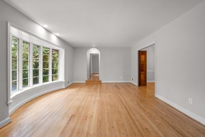 Large, Light-Filled Living Room with Bow WIndow