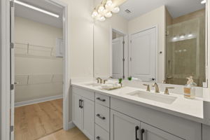 Primary Bathroom with walk-in closet