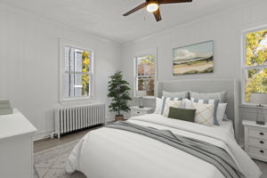 virtually staged primary bedroom