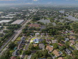 Aerial of Lake and City (lot lines)