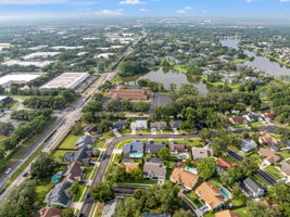 Aerial of Lake and City