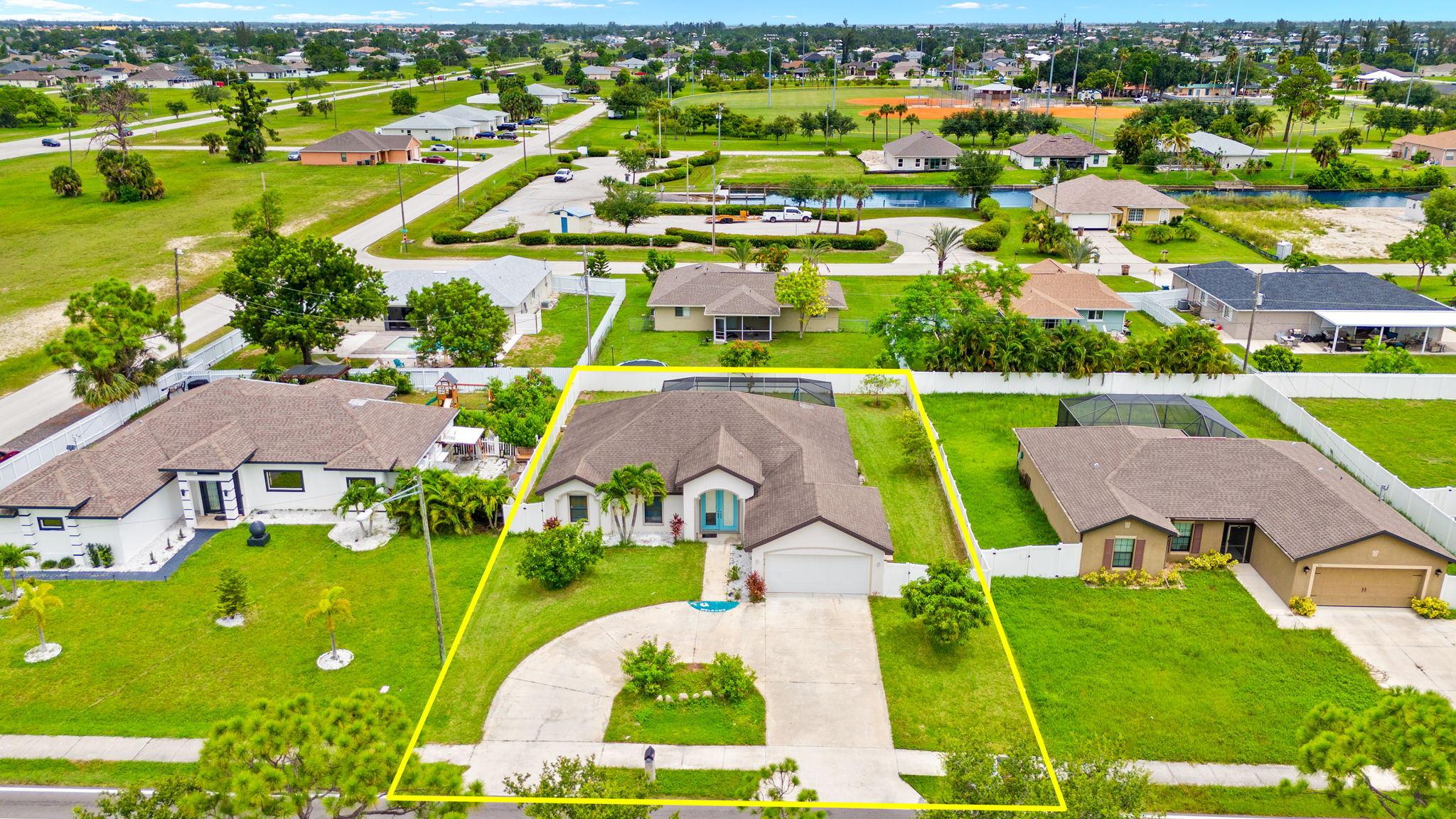 Aerial Front Exterior 2 of 2  - lot lines