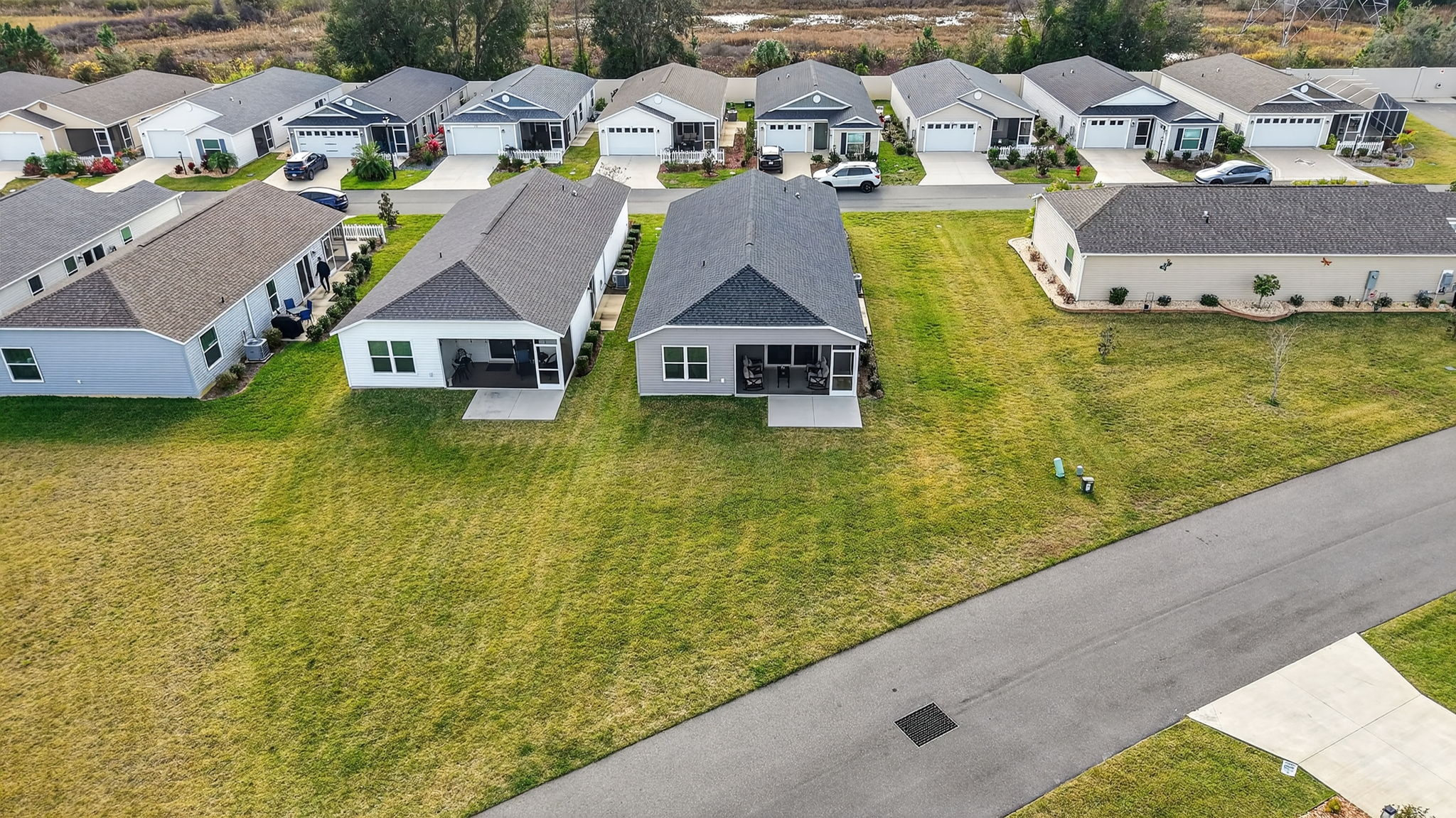 Aerial Rear Elevation with Large Lot and Room For a Pool!