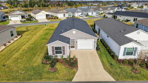 Aerial Front Elevation with Large Lot and Room For a Pool!