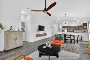 Living, Dining, and Kitchen