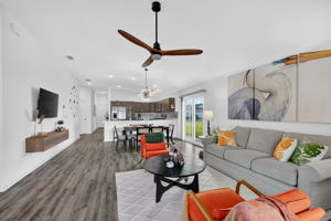 Living, Dining, and Kitchen