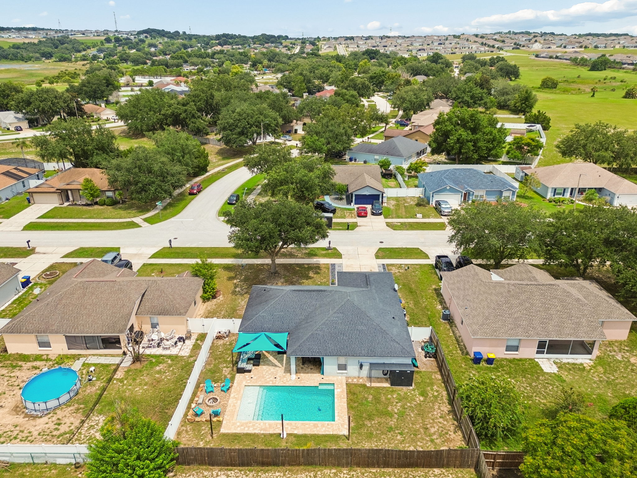 Aerial Back Yard View
