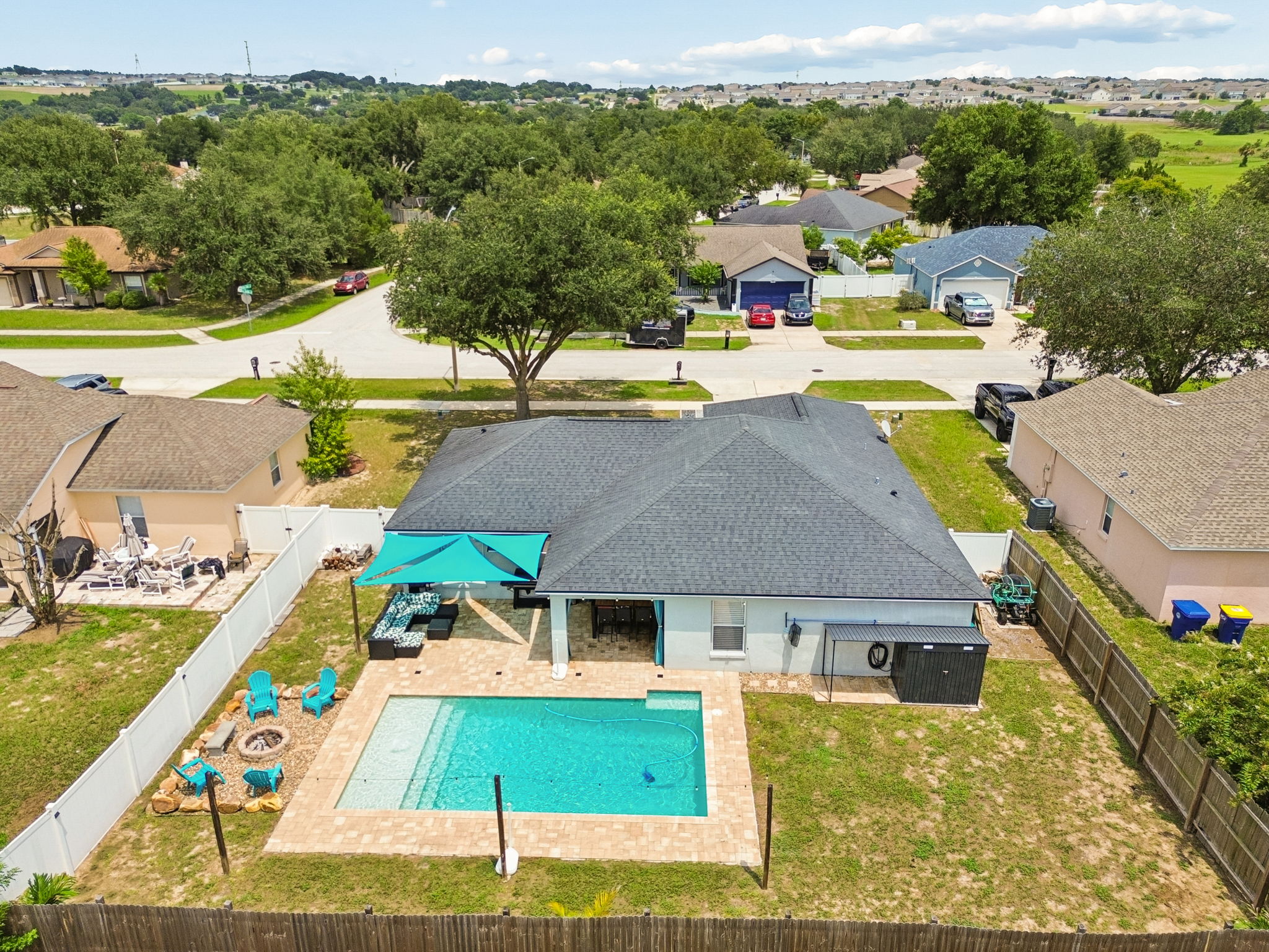Aerial Back Yard View