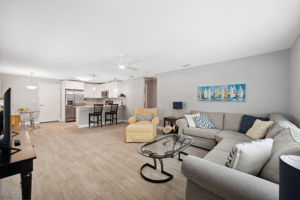 Unit F living room