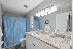 Unit F master bathroom