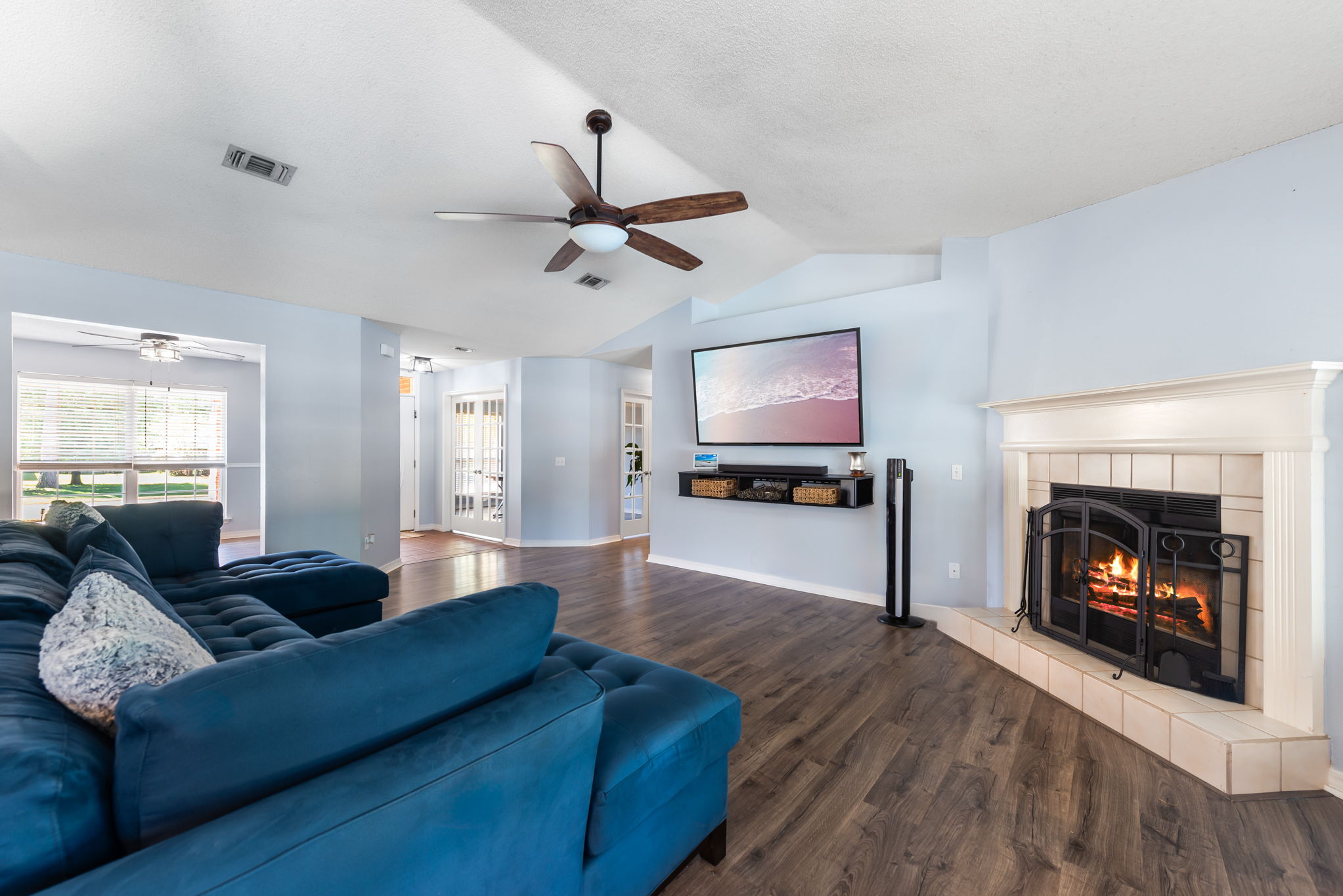 Living Room with Fireplace