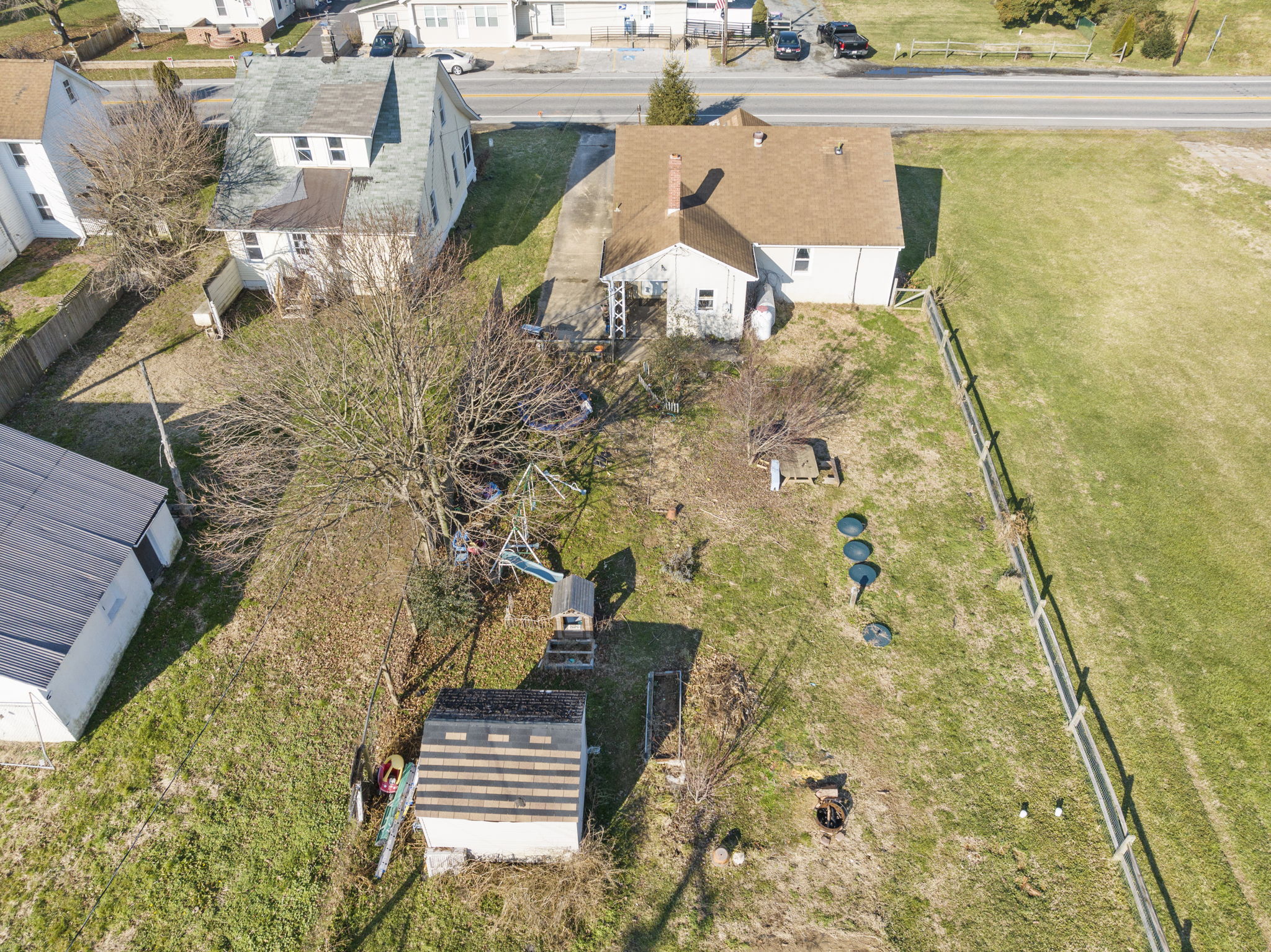 Storage shed included