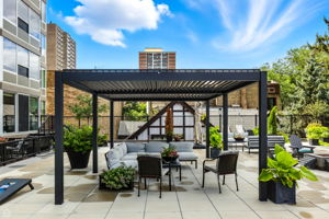 Pergola on plaza deck