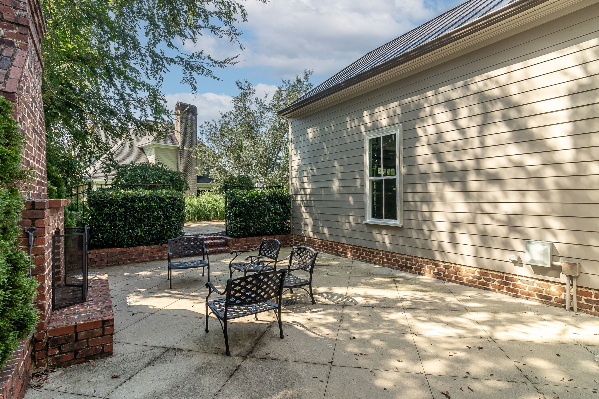 Back Courtyard W/ Fireplace
