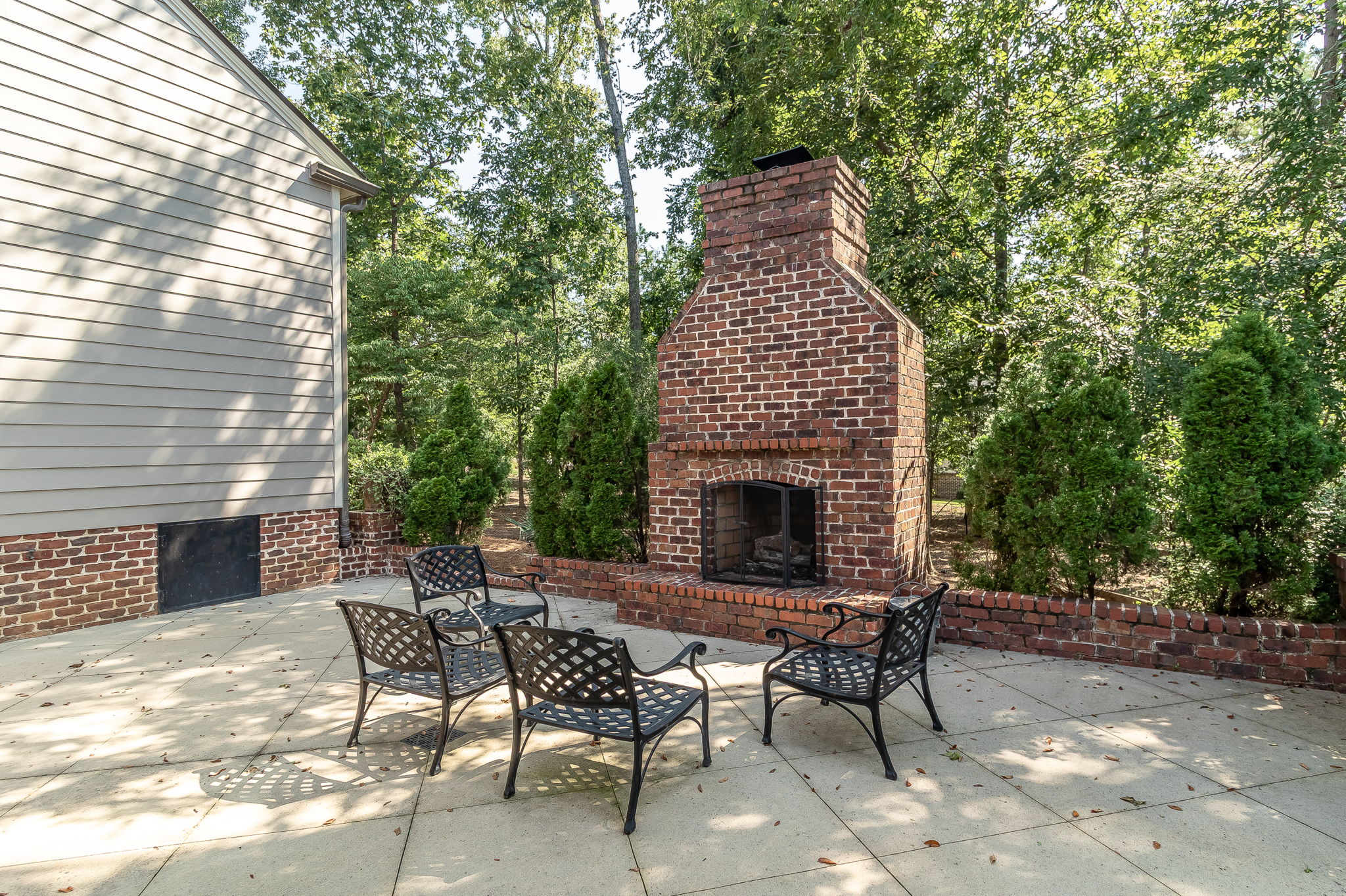 Back Courtyard W/ Fireplace