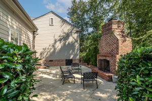 Back Courtyard W/ Fireplace